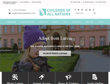 Tablet Screenshot of childrenofallnations.com